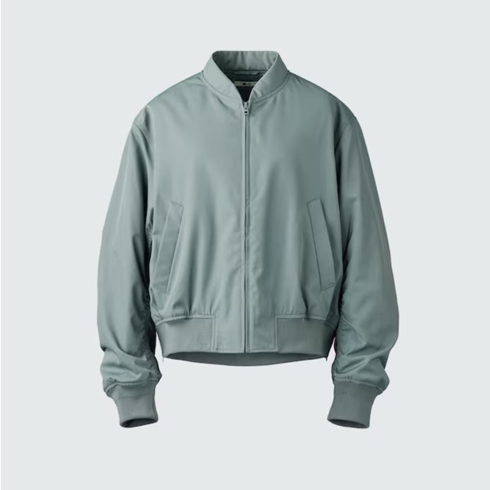 Women's Sage Green Bomber Jacket